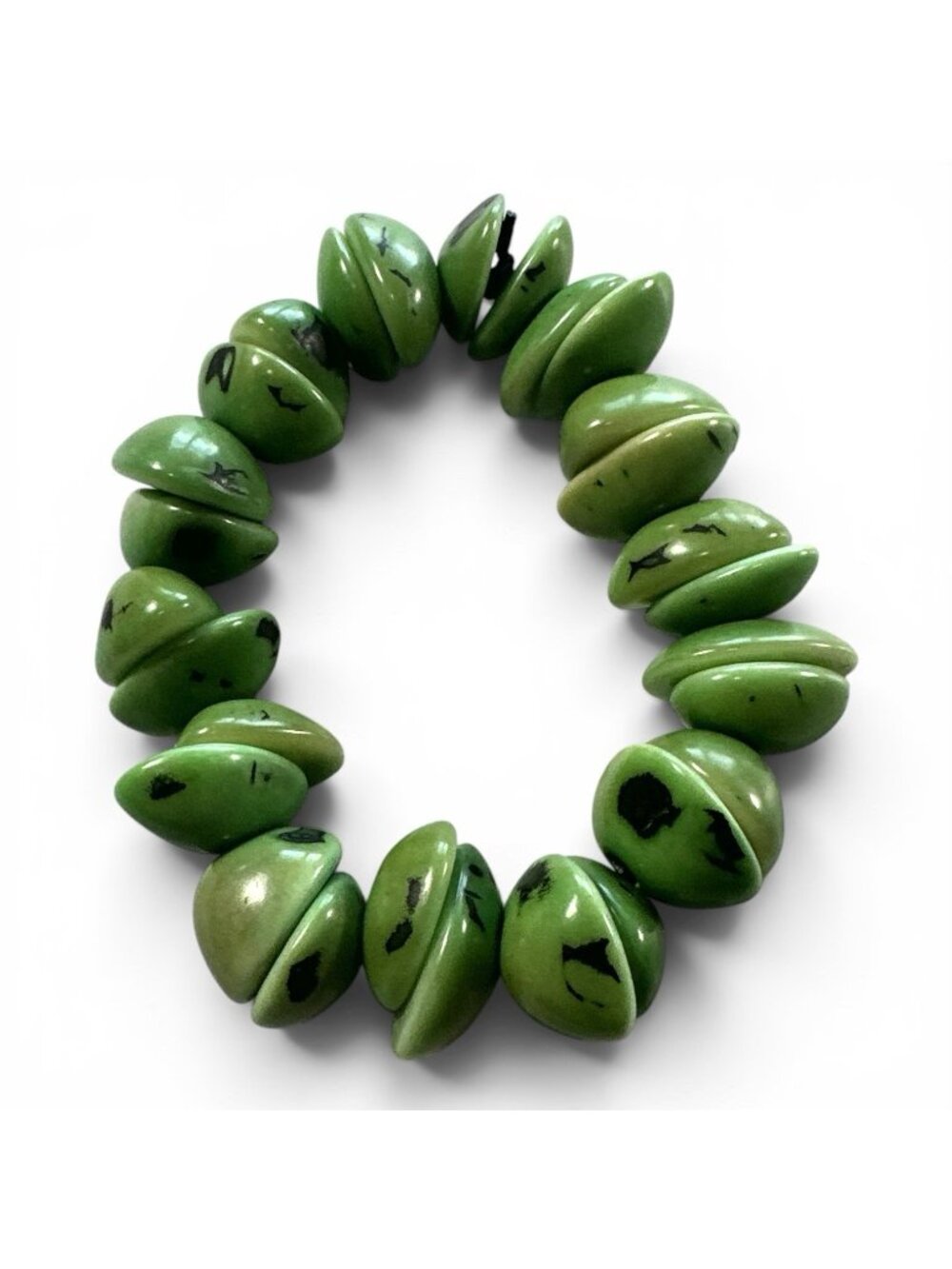 Unisex Tagua Nut Vegetable Ivory Stretch Bracelet